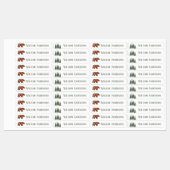 ウオーターカラーウッドランドベアパーソナライズされたボーイズ ラベル (シート)