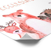 ウオーターカラーウッドランドベビーアニマル子供部屋アート ポスター (角)