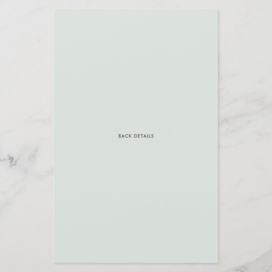 ウオーターカラーウッドランドベビーシャワー招待状 (裏面)