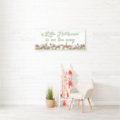 ウオーターカラーウッドランドマッシュルームベビーシャワー 横断幕 (インサイチュ)