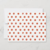 ウオーターカラーウッドランドラクーン水玉模様ベビーシャワー サンキューカード (裏面)