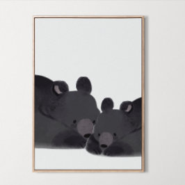 ウオーターカラーウッドランドリトルベア子供部屋ルームデコール ポスター