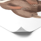 ウオーターカラーウッドランド動物子供部屋ルームデコール ポスター (角)