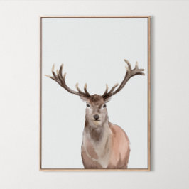 ウオーターカラーウッドランド動物少年の女の子ルームデコール ポスター