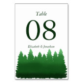 ウオーターカラーウッドランド結婚パインズ テーブルナンバー (裏面)