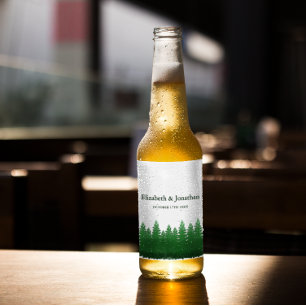 ウオーターカラーウッドランド結婚パインズ ビールラベル