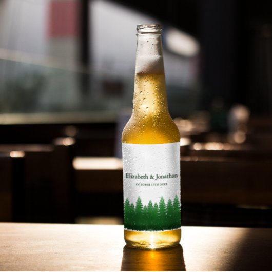 ウオーターカラーウッドランド結婚パインズ ビールラベル