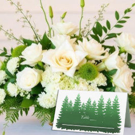 ウオーターカラーウッドランド結婚パインズ プレイスカード