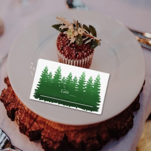 ウオーターカラーウッドランド結婚パインズ プレイスカード