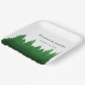 ウオーターカラーウッドランド結婚パインズ ペーパープレート (傾斜あり)