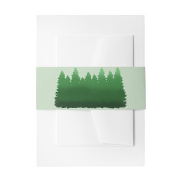 ウオーターカラーウッドランド結婚パインズ 招待状ベリーバンド