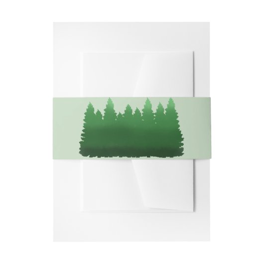 ウオーターカラーウッドランド結婚パインズ 招待状ベリーバンド (正面例)