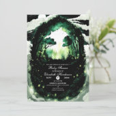 ウオーターカラーウッドランド赤ちゃんシャワー 招待状 (スタンド正面)