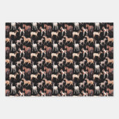 ウオーターカラーウマズウェスタン ラッピングペーパーシート (正面3)