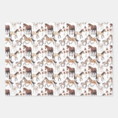 ウオーターカラーウマズウェスタン ラッピングペーパーシート (正面)