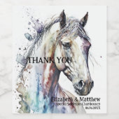 ウオーターカラーウマ騎馬団 ワインラベル (シングルラベル)