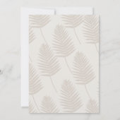 ウオーターカラーウミガメ&モンステラ結婚リーフ 招待状 (裏面)