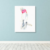 ウオーターカラーオペラコッカトゥー キャンバスプリント (インサイチュ (ウッドフロア))