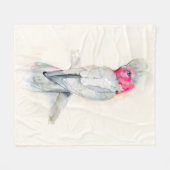 ウオーターカラーオペラコッカトゥー フリースブランケット (正面(横))