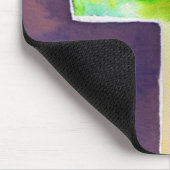 ウオーターカラーオレンジクロスマウスパッド マウスパッド (コーナー)