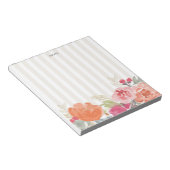 ウオーターカラーオレンジピオンリーピンスリパーソナライズされたペス ノートパッド (アングル)