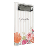 ウオーターカラーオレンジピオンリーピンスリパーソナライズされたペス ミニクリップボード (アングル)