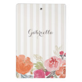 ウオーターカラーオレンジピオンリーピンスリパーソナライズされたペス ミニクリップボード (裏面)