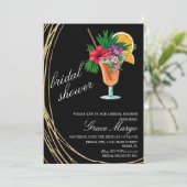 ウオーターカラーカクテルトロピックブライダルシャワー 招待状 (スタンド正面)