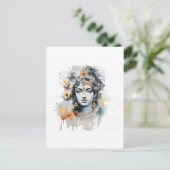 ウオーターカラークリシュナ絵を描ーズ ポストカード (スタンド正面)