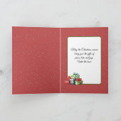 ウオーターカラークリスマスバーンドー雪だるま シーズンカード (内部)