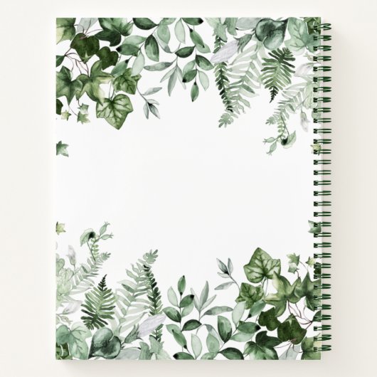 ウオーターカラーグリーナリーアイビーシダレシピ ノートブック (裏面)