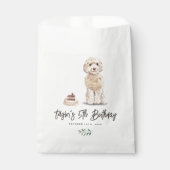 ウオーターカラーコックポウドッグ誕生日有難う フェイバーバッグ (正面)