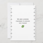 ウオーターカラーサッカーベビーシャワー招待状 招待状 (裏面)