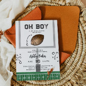 ウオーターカラーサッカーベビーシャワー招待状 招待状