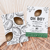 ウオーターカラーサッカーベビーシャワー招待状 招待状