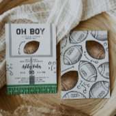 ウオーターカラーサッカーベビーシャワー招待状 招待状