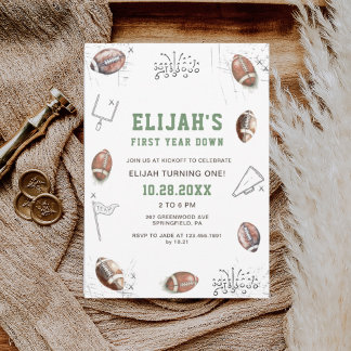 ウオーターカラーサッカー初年ダウン誕生日 招待状