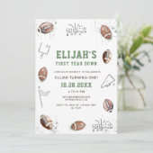 ウオーターカラーサッカー初年ダウン誕生日 招待状 (スタンド正面)