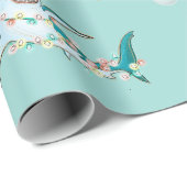 ウオーターカラーシャークリーフクリスマスシーライフドルフィン ラッピングペーパー (ロールコーナー)