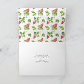 ウオーターカラーストロベリー結婚植物園 サンキューカード (内部)