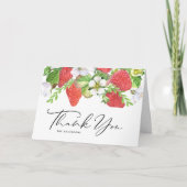ウオーターカラーストロベリー結婚植物園 サンキューカード (正面)