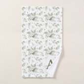 ウオーターカラースノーベリーホワイトシダーブランチクリスマス バスタオルセット (ハンドタオル)