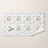 ウオーターカラースノーベリーホワイトシダーブランチクリスマス バスタオルセット (ハンドタオル)