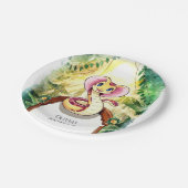 ウオーターカラースリザースネーク誕生日 ペーパープレート (アングル)