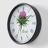 ウオーターカラーチスル植物学 壁時計 (傾斜)