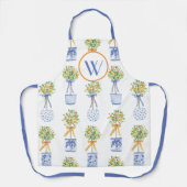 ウオーターカラーチノワセリーオレンジツリートピアリー エプロン (正面)