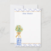 ウオーターカラーチノワセリーオレンジツリートピアリー サンキューカード (正面)