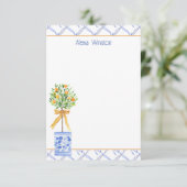 ウオーターカラーチノワセリーオレンジツリートピアリー サンキューカード (スタンド正面)