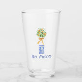 ウオーターカラーチノワセリーオレンジツリートピアリー タンブラーグラス (正面)