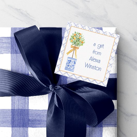 ウオーターカラーチノワセリーオレンジツリートピアリー ノートカード